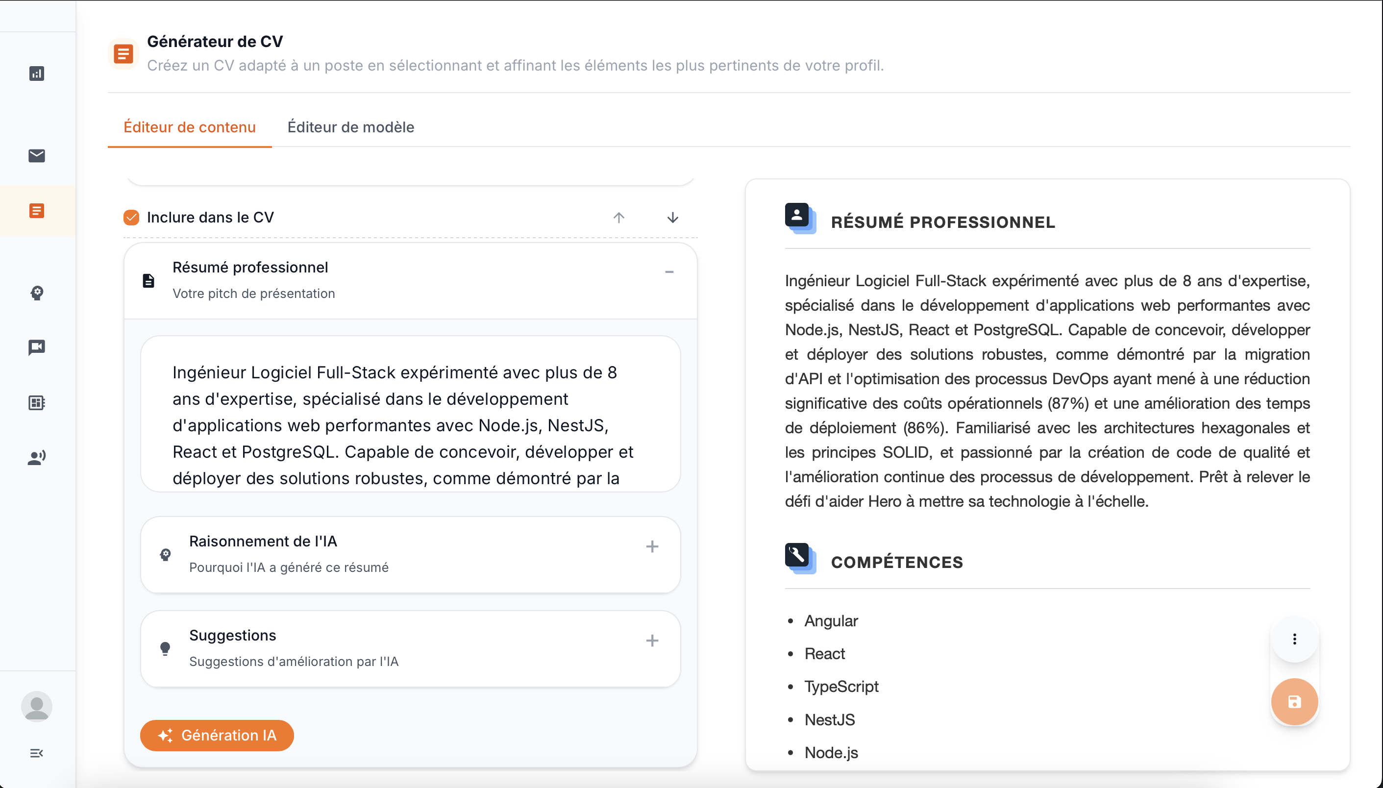 Constructeur de CV