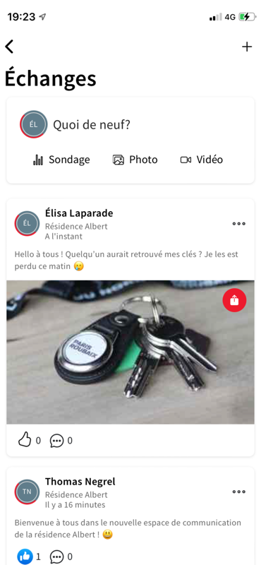 Le fil d'actualité de la copropriété